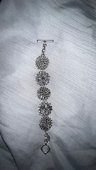 Y2k Silver Toned Lucky Brand Floral Bracelet Vintage