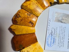 A one-of-a-kind amber necklace made in Estonia in the Amber House