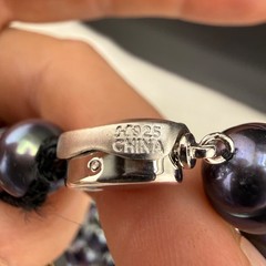 Vintage Honora Cultured Pearl Necklace Oil Slick Peacock 38″