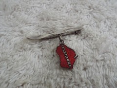 Silvertone Snow Ski Telemark Pin (J19)