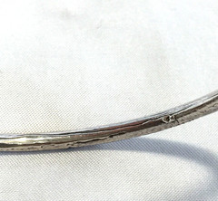 VINTAGE STERLING SILVER BANGLE WEST INDIES ISLAND POD CUFF BRACELET 16g