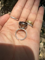 7 Carat Smoky Topaz Ring 800 Silver Vintage Size 6.75 High Profile Estate Piece