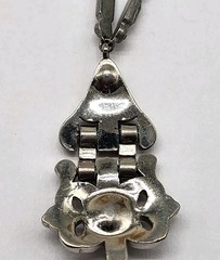 Art Deco Paste Rhinestone Festoon pendant Necklace 1920s antique