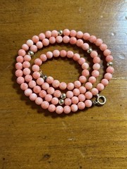 Vintage Natural Undyed Pink Coral Beads Necklace 17 Inches Length