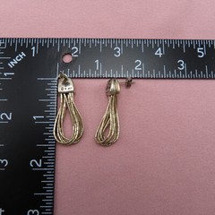 Dakota West Sterling Silver Shube Vintage Earrings Liquid Silver 1.5 in 975c