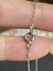 VTG Lightweight 925 Sterling Silver Cross Heart Pendant & 18″ Chain Necklace