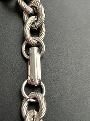 Vintage Cowboy Western Theme Charm Bracelet Silver Tone with Blue Stones