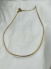 Vintage Joan Rivers Goldtone Metal Simple Collar Necklace With Extender