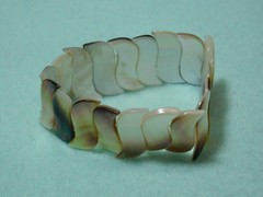 Vintage 7 1/4″ Abalone Shell Bracelet in Very Good Condition
