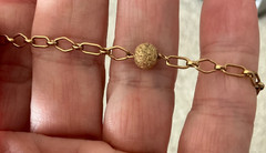 Versatile!!! Vintage!! LONG!! 48” 12k Gold Filled Ball Bead Station Necklace