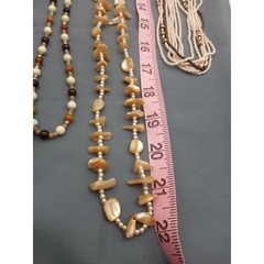 Vintage Boho Beach Curated Lot of 4 Necklaces 4 Bracelets Summer Vacation Set