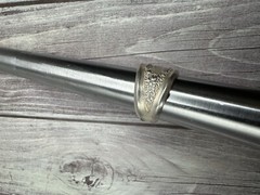 Vintage Silverplate D Star Spoon Ring Size 11.75 #129