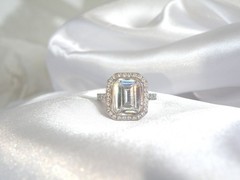 Antique Style Sterling Silver 925 Cubic Zirconia Ring Size 8.5