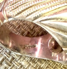 🩸 Hand-Engraved Art Silver Ring Piece-Unique Cherry-Red Masterpiece 🩸