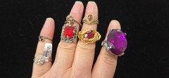 Vintage Mod Ring Lot Of 100. 23 Signed Kate Spade N.Y Avon Sterling Vendome