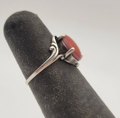 Wheeler Manufacturing Orange Stone Ring Sz 5.25