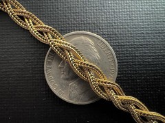Vintage Mid-Century 12k Gold Filled Braided Collar Necklace 18in