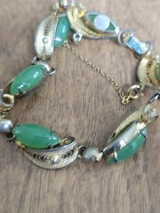 Vintage Sorrento Sterling Silver & Filigree Bracelet & Clip Earrings