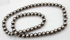 Antique Victorian W.R.C Sterling Silver Bead Ball Chain Collar Necklace 15.5″