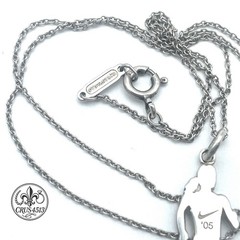 Tiffany & Co Sterling Silver 2005 Woman Nike Marathon Running Lady Charm & Chain