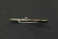 Vintage Sterling Silver 925 Skiing Ski Brooch Pin