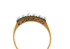 Art Deco Diamond Anniversary Wedding Band Ring .25ct Original 1940s 14K