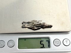 Designer Vintage Sterling Silver Wizard Holding Quartz Crystal Pendant 5g 1.5 In