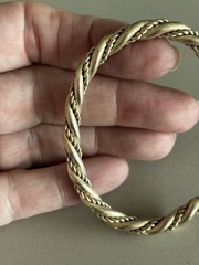 Vintage Sterling Silver Cuff Bracelet 6” Small 24 Grams Classic Design