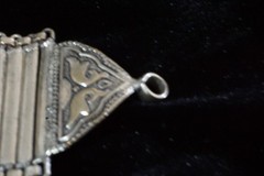 Vintage Silver Plated Brass Elephant Panel Bracelet 6″ Boho Ethnic Tribal