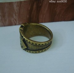Solid Brass Magician Poker Ring US Size 11 (21MM)