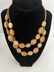 LOT of 4 Vintage Necklaces Glass Beads Wood Metal Premier Coldwater JD19