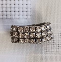 Jewelry lot 5 beautiful rings SIZE Stretchable 6 to 8 CZ Marcasite Rhinestone