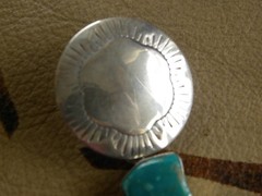 STERLING & TURQUOISE DANGLING COWBOY BOOT EARRINGS 2-1/4″