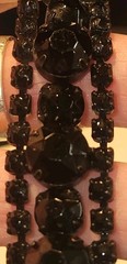 Vintage MCM Weiss Jet Black Rhinestone 7.5″ Bracelet – Statement Stunning