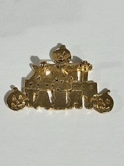 Lovely Trick or Treat Pumpkin Jack-O-Lantern Rhinestones Brooch Vintage 1980’s