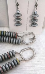 Vintage Bold Signed Les Bernard Necklace 14.5” & Earrings SET**RESTORED-