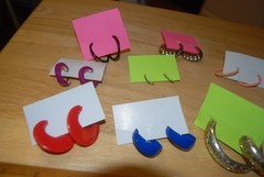 Vintage Retro Ear Rings, 1970s, 1980s 1990s, GROUP 2, priced per or the lot