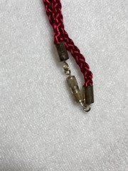 Vintage Cloisonné Red Floral Peacock Enameled Hexagon Tassel Necklace Bird New