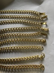 12 Vintage Gold Plated 7” 5 Mm Link Bracelets