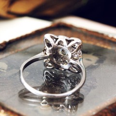 2.25Ctw White Round Cut CZ Retro Style Engagement Wedding Ring Solid 925 Silver