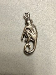 Vintage Signed 925 Sterling Silver Vermeil Capuchin Monkey Charm Pendant Signed