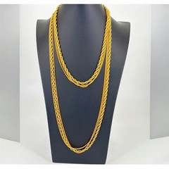 52″ Monet Opera Length Triple Strand Rope Chain Gold Tone Necklace