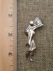 ERIC ORIGINALS Signed 2007 – 2008 Music Theme Person Brooch Pin Silver-tone A503