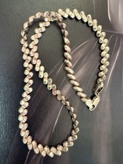 925 Sterling Silver Chain – 15.5″ – 39cm – Beautiful Vintage Design – 15g -#2067