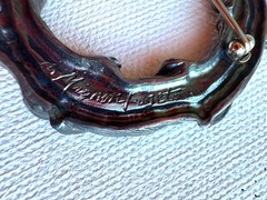 Mignon Faget Vintage Sterling Silver Pin Brooch Fences Collection, 23g, 45mm Dia