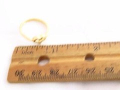 Vintage Heart Outline Clear Rhinestone Signed 14KT GE ESPO Gold Plated Ring
