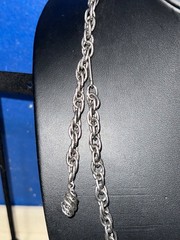 Vintage Victorian Revival Silver-tone Pewter Double Lion Door Knocker Necklace