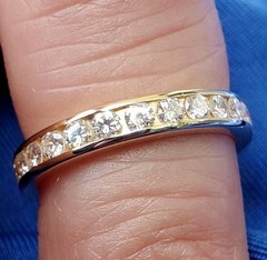 NATURAL EARTH MINED DIAMOND Wedding Band VVS Eternity Anniversary Stacking Ring