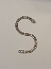 Vintage Milor Sterling Silver Italian Panther Puma Heads Bracelet 8.75″
