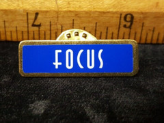 Vintage NOS 10X FOCUS Pins Lot of 10 Royal blue + gold tone w/ backs wholesale